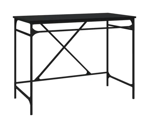 Rakstāmgalds, Melns, 100X50X75 Cm, Inženierijas Koks Un Dzelzs Vidaxl