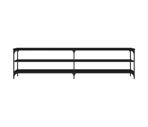 Televizoriaus Spintelė, Juoda, 200X30X50cm Mediena Ir Metalas