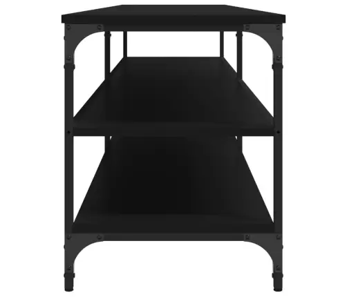 Televizoriaus Spintelė, Juoda, 200X30X50cm Mediena Ir Metalas