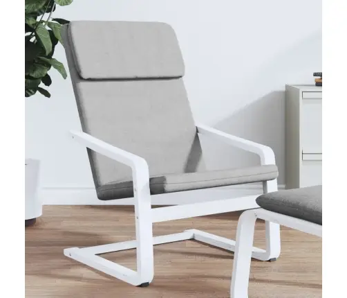 Atpūtas Krēsls, Gaiši Pelēks Audums Vidaxl