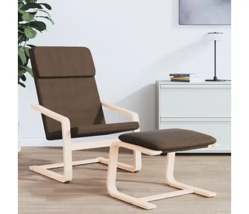 Poilsio Kėdė, Tamsiai Rudos Spalvos, Audinys