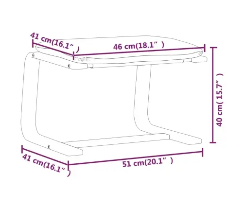 Jalapink, Kreemjas, 51 X 41 X 40 cm Kangas