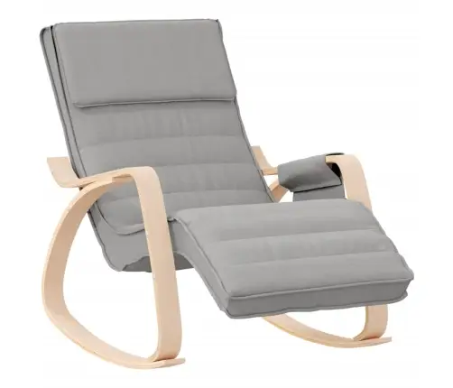 Šūpuļkrēsls, Gaiši Pelēks Audums Vidaxl