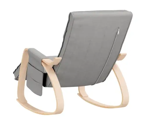 Šūpuļkrēsls, Gaiši Pelēks Audums Vidaxl