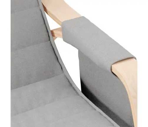 Šūpuļkrēsls, Gaiši Pelēks Audums Vidaxl