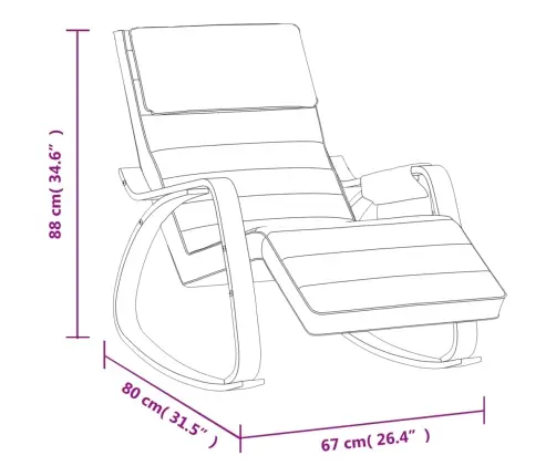 Šūpuļkrēsls, Tumši Pelēks Audums Vidaxl