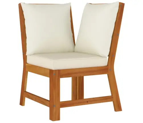 4-Daļīgs Dārza Mēbeļu Komplekts Ar Matračiem, Akācijas Koks Vidaxl