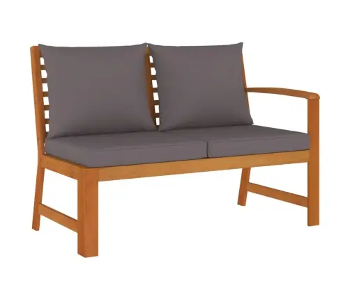 4-Daļīgs Dārza Mēbeļu Komplekts Ar Matračiem, Akācijas Koks Vidaxl