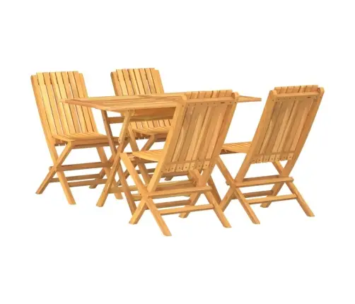 Sodo Valgomojo Baldų Komplektas, 5 Dalių, Tikmedžio Masyvas