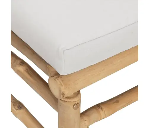 10-Daļīgs Dārza Dīvānu Komplekts Ar Pelēkiem Matračiem, Bambuss Vidaxl