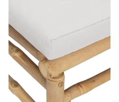 11-Daļīgs Dārza Dīvānu Komplekts Ar Pelēkiem Matračiem, Bambuss Vidaxl