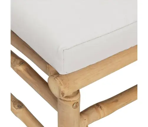 7-Daļīgs Dārza Dīvānu Komplekts Ar Pelēkiem Matračiem, Bambuss Vidaxl