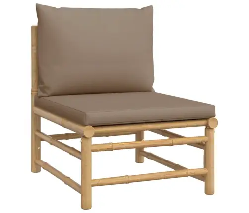 6-Daļīgs Dārza Atpūtas Mēbeļu Komplekts Ar Matračiem, Bambuss Vidaxl