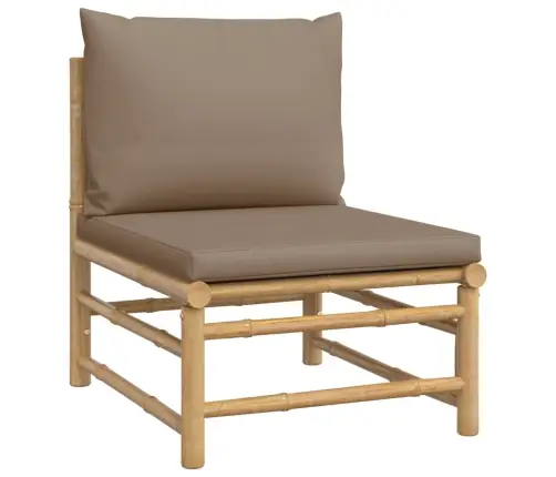 8-Daļīgs Dārza Atpūtas Mēbeļu Komplekts Ar Matračiem, Bambuss Vidaxl