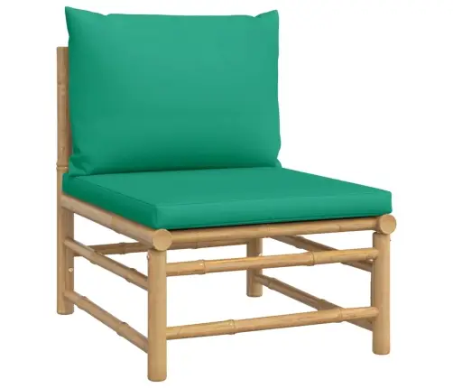 8-Daļīgs Dārza Atpūtas Mēbeļu Komplekts Ar Matračiem, Bambuss Vidaxl