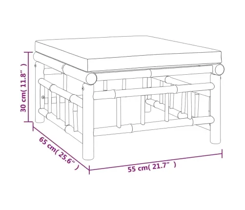 6-Daļīgs Dārza Atpūtas Mēbeļu Komplekts Ar Matračiem, Bambuss Vidaxl 6-Daļīgs Dārza Atpūtas Mēbeļu Komplekts Ar Matračiem, Bambuss Vidaxl