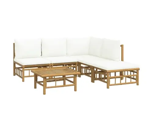 Sodo Komplektas Su Kreminėmis Pagalvėlėmis, 6 Dalių, Bambukas