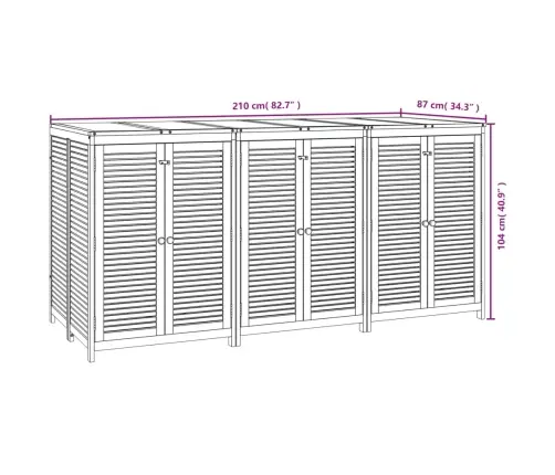 Aia Hoiukast, 210 X 87 X 104 cm Akaatsiapuit