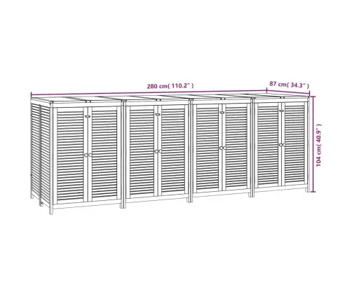 Aia Hoiukast, 280X87X104 cm Akaatsiapuit