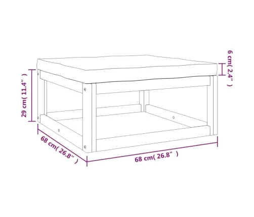 6-Osaline Aiamööbli Komplekt Helehallide Patjadega, Täispuit