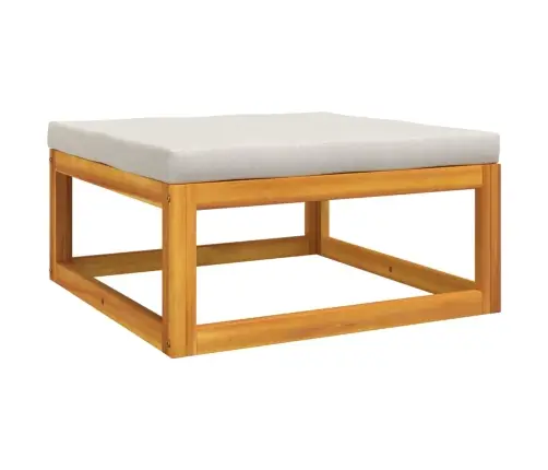 8-Osaline Aiamööbli Komplekt Helehallide Patjadega, Täispuit