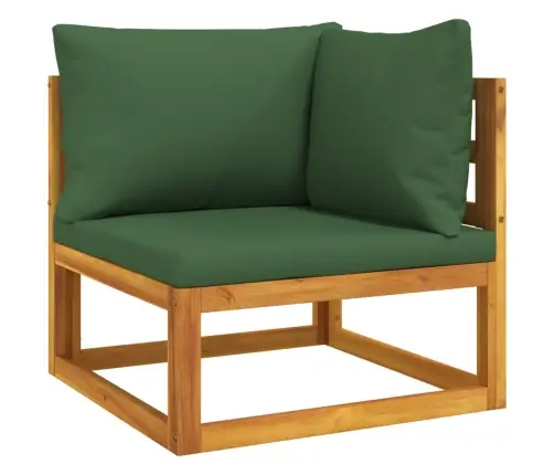 7-Daļīgs Dārza Atpūtas Mēbeļu Komplekts Ar Matračiem, Masīvkoks Vidaxl