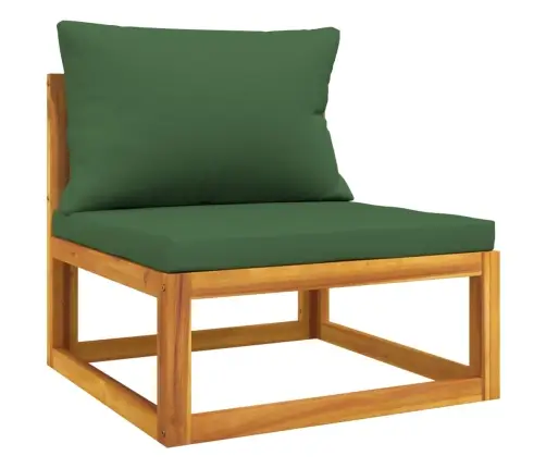 7-Daļīgs Dārza Atpūtas Mēbeļu Komplekts Ar Matračiem, Masīvkoks Vidaxl