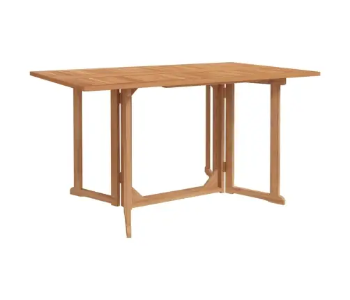 7 Gabalu Dārza Galds No Cietā Koka Tīkkokā Vidaxl