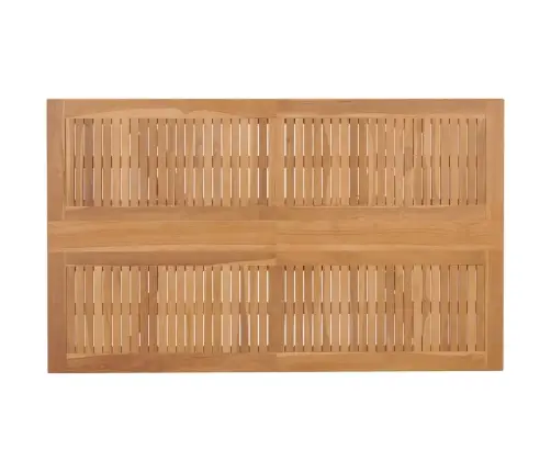 7 Gabalu Dārza Galds No Cietā Koka Tīkkokā Vidaxl