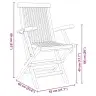 7 Daļu Dārza Galdiņš Cieta Koks Teak Vidaxl