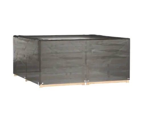 2 Dārza Mēbeļu Pārklāji, 16 Gredzeni, 205X205X90 Cm, Kvadrāta Vidaxl