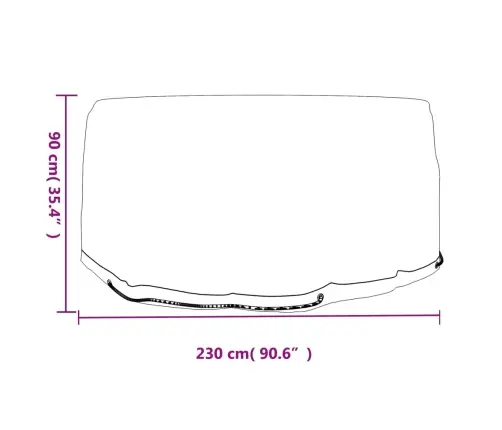 Dārza Mēbeļu Pārklāji, 2 Gab., 10 Gredzeni, Ø230X90 Cm, Apaļš Vidaxl