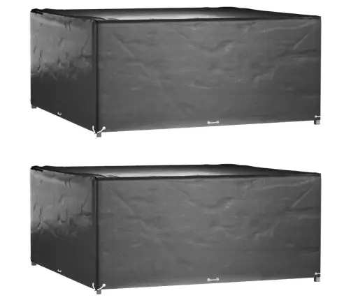 2 Dārza Mēbeļu Pārklāji, 16 Gredzeni, 250X250X90 Cm, Kvadrāta Vidaxl