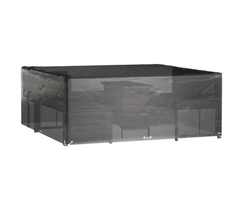 2 Dārza Mēbeļu Pārklāji, 16 Gredzeni, 250X250X90 Cm, Kvadrāta Vidaxl