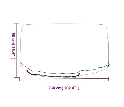 Dārza Mēbeļu Pārklāji, 2 Gab., 10 Gredzeni, Ø260X90 Cm, Apaļš Vidaxl