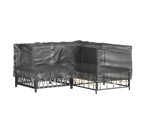 Dārza Mēbeļu Pārklāji, L-Forma, 2Gb., 12 Gredzeni, 185X185X70Cm Vidaxl