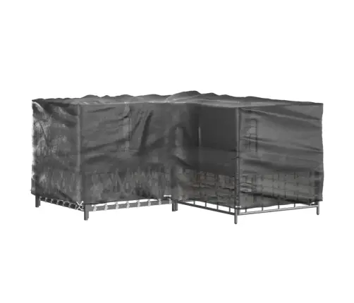 L-Kujulised Aiamööbli Katted 2 Tk, 16 Aasaga, 215 X 215 X 90 Cm