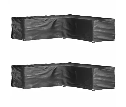 Mēbeļu Pārklāji, L-Forma, 2 Gab., 16 Gredzeni, 250X250X70 Cm Vidaxl