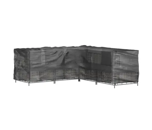 Dārza Mēbeļu Pārklāji, L-Forma, 2Gb., 16 Gredzeni, 285X285X90Cm Vidaxl