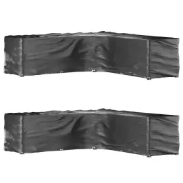 L-Kujulised Aiamööbli Katted 2 Tk, 20 Aasaga, 300 X 300 X 90 Cm