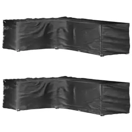 Dārza Mēbeļu Pārklāji, L-Forma, 2Gb., 18 Gredzeni, 220X285X80Cm Vidaxl