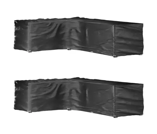 Dārza Mēbeļu Pārklāji, L-Forma, 2Gb., 18 Gredzeni, 220X285X80Cm Vidaxl