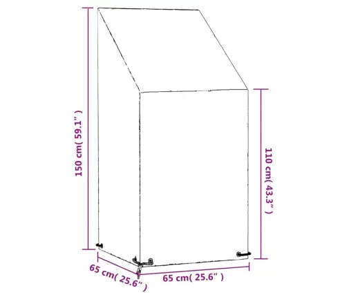 Sodo Kėdžių Uždangalai, 2Vnt., 65X65X110/150cm Polietilenas