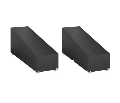 Saulės Gultų Uždangalai, 2Vnt., 205X75X40/70cm Polietilenas