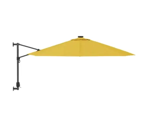 Pie Sienas Stiprināms Saulessargs, Dzeltens, 290 Cm Vidaxl