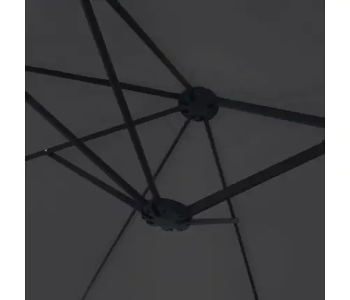 Saulessargs Ar 2 Jumtiņiem, Melns, 449X265 Cm Vidaxl