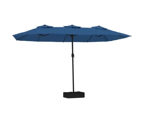 Saulessargs Ar 2 Jumtiņiem, Zils, 449X265 Cm Vidaxl