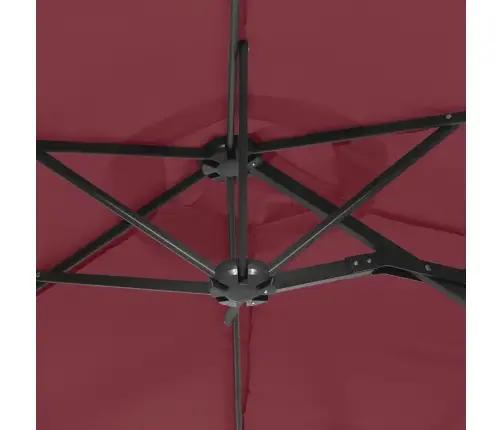 Kahe Varjuga Aia Päikesevari, Bordoopunane, 316X145 Cm