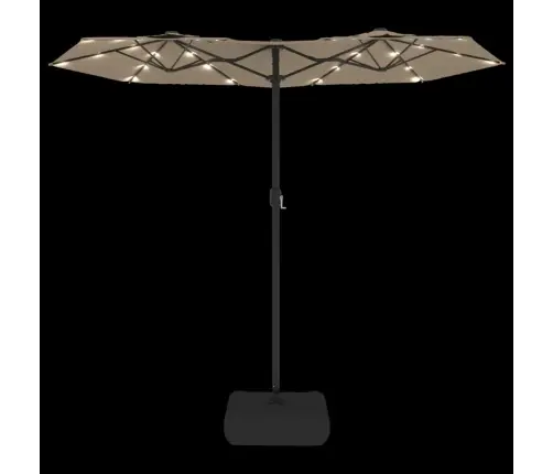 Kahe Varjuga Aia Päikesevari Lediga, Pruunikashall, 316X145 Cm