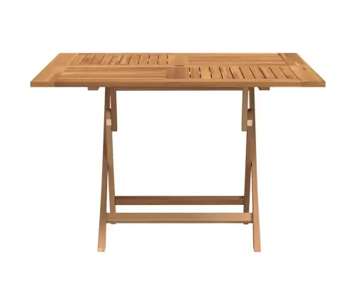 Saliekams Dārza Galds, 110X110X75 Cm, Masīvs Tīkkoks Vidaxl